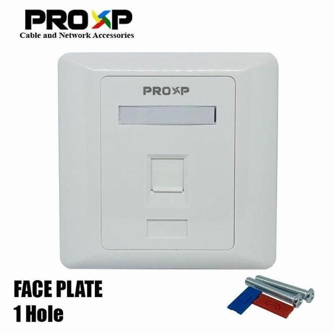 (Best) Face Plate - Face Panel RJ45-RJ11 PROXP 1 Hole