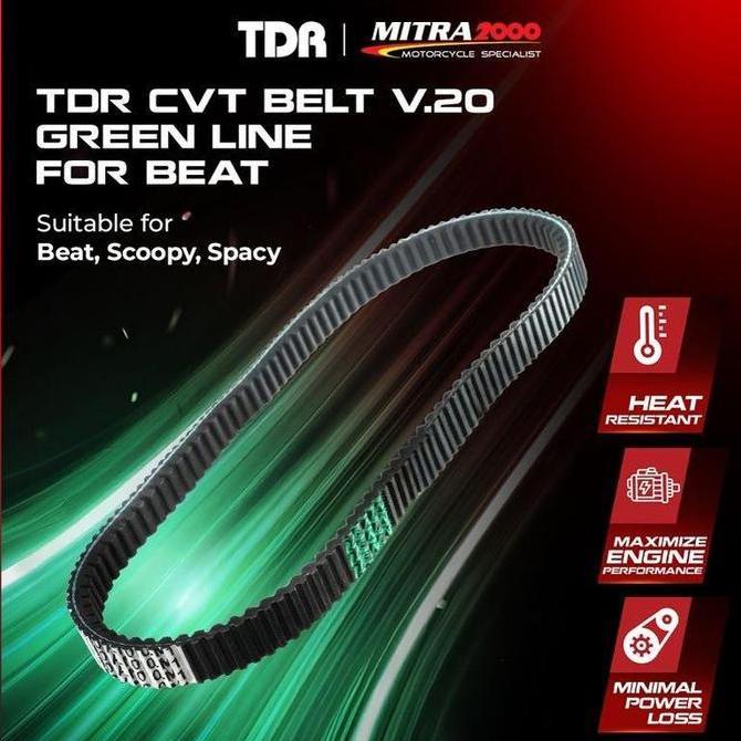 V Belt TDR Motor Beat Karbu (KVY) CVT Belt V.20 Green Line