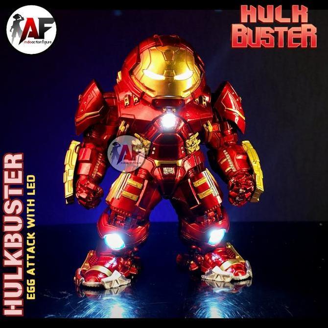 mainan - Statue Action Figure Iron Man Hulkbuster Egg Attack With LED Design Diskon
