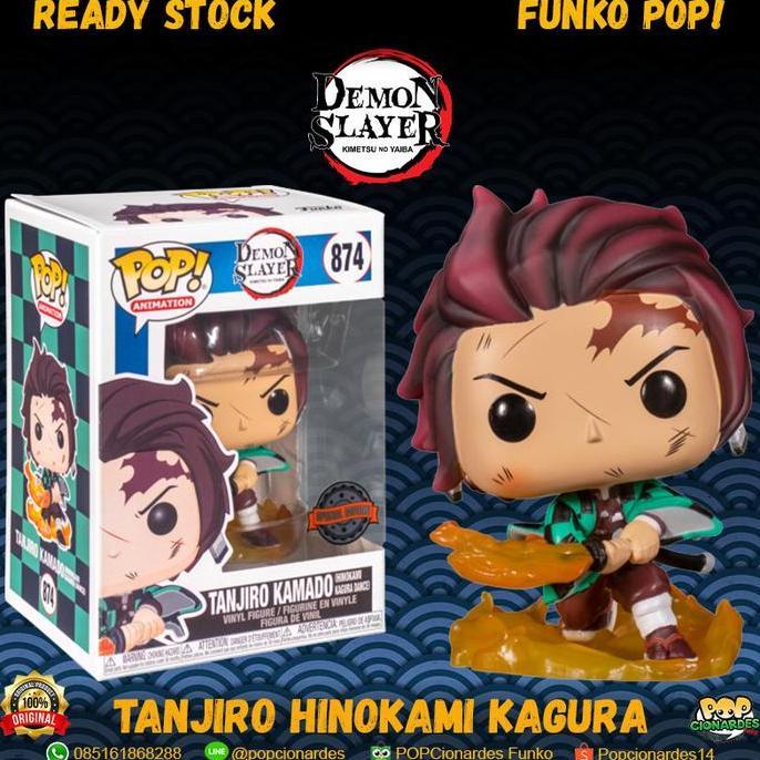 mainan - Funko POP Animation - Demon Slayer - Tanjiro Kamado Flame Sword #874 Diskon