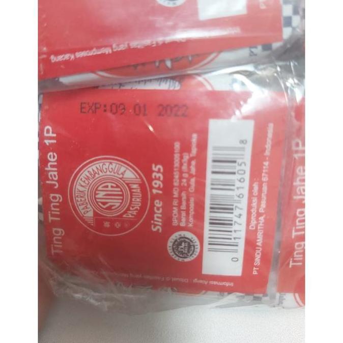 Crispy- Teng Teng Jahe / Permen Jahe / Ginger Jelly 64 Pcs/Pack Candy Gula Jeli Food Snack