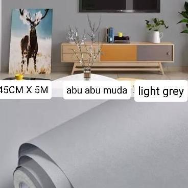 Pulasan- Meth Wps122 Silver Grey Solid Silky Polos Plain Abu Abu Tekstur Lpaper Dinding Llpaper Stic