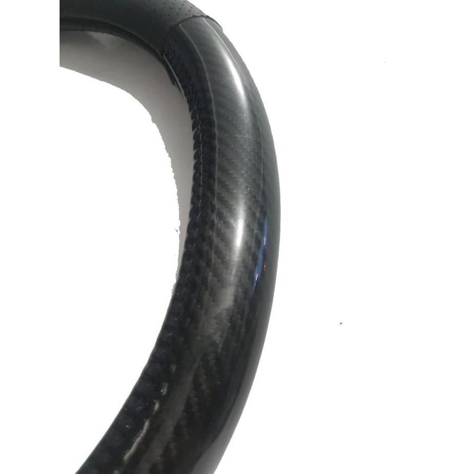 Mcqueen- Cover Stir Sarung Setir Hitam Carbon Medium