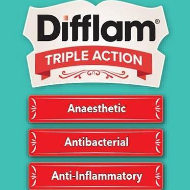 Crispy- Permen Difflam Plus Triple Action Sugar Free - 16 Lozenges Nyeri Tenggorokan Sarian Batuk