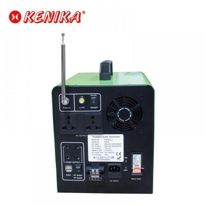 PORTABLE SOLAR POWER GENERATOR 500W KENIKA w/ Radio FM [PIM500-LI] [terbaik]