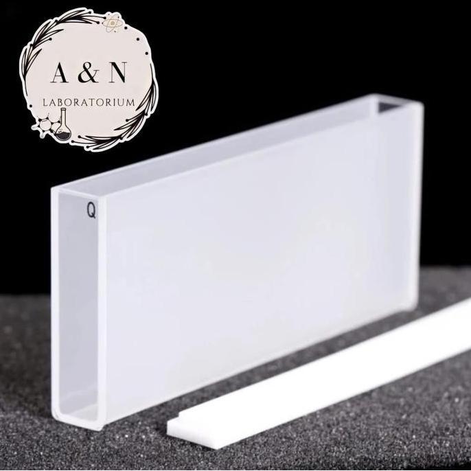 Promo Quartz Cuvette With Lid(100Mm)/Quartz / Kuvet 10 Cm Kuarsa