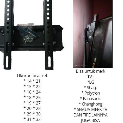 Best Deals Flash Sale 9.9 Bracket , Breket , Bricket Led Tv 14-32 Inchi , 14 Sampai 32 Inchi Kualita