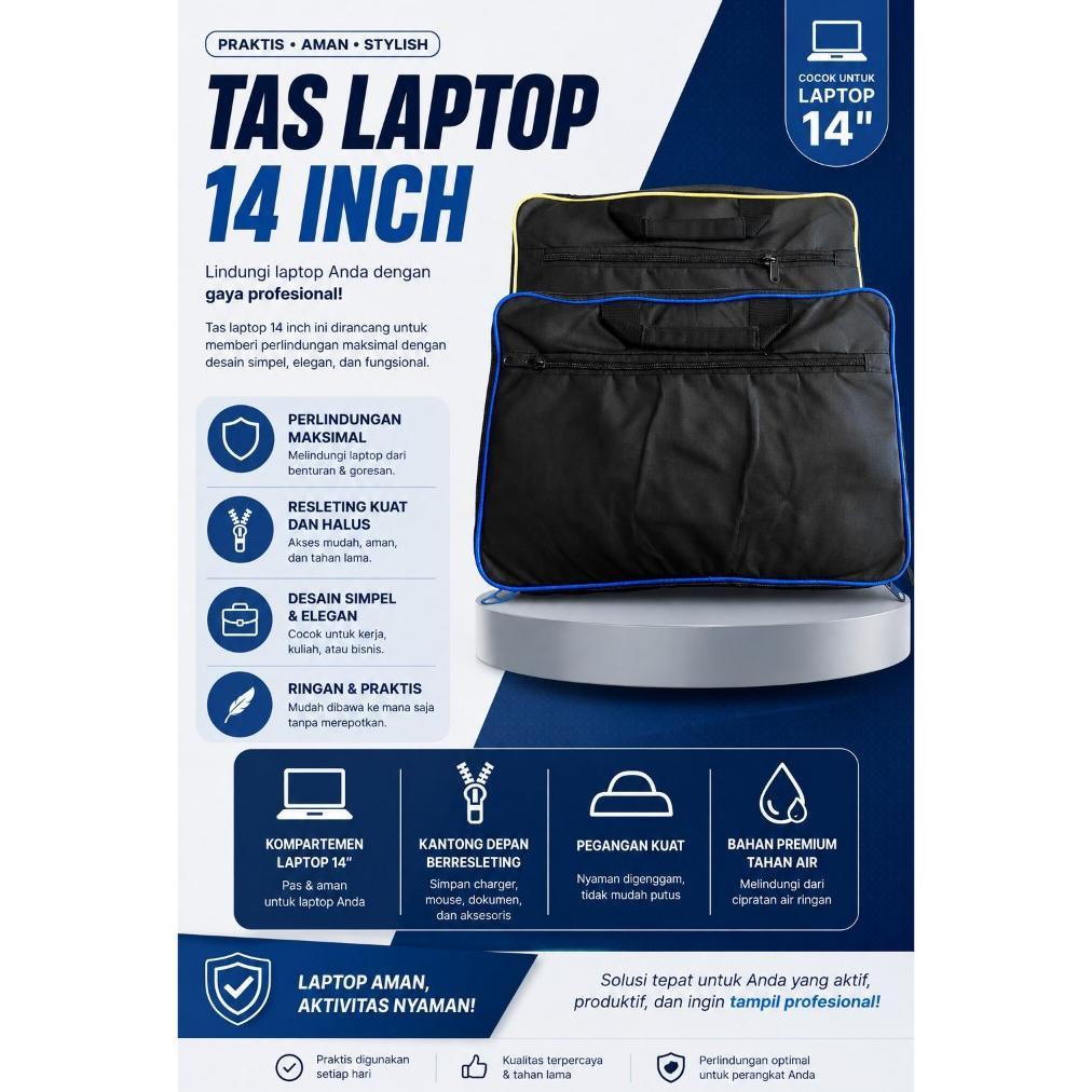 Tas Laptop Jinjing 14 inch Softcase Laptop 14inch