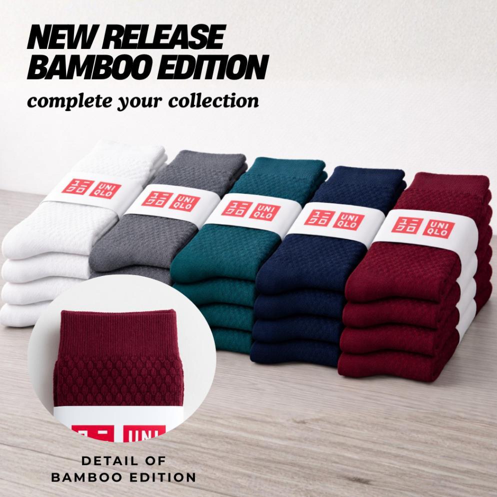 MURAH KAOS KAKI UNIQLO - BASIC PREMIUM SOCKS TEBAL POLOS SPORTY STRECHY ANTI BAU ALL SIZE PRIA WANIT