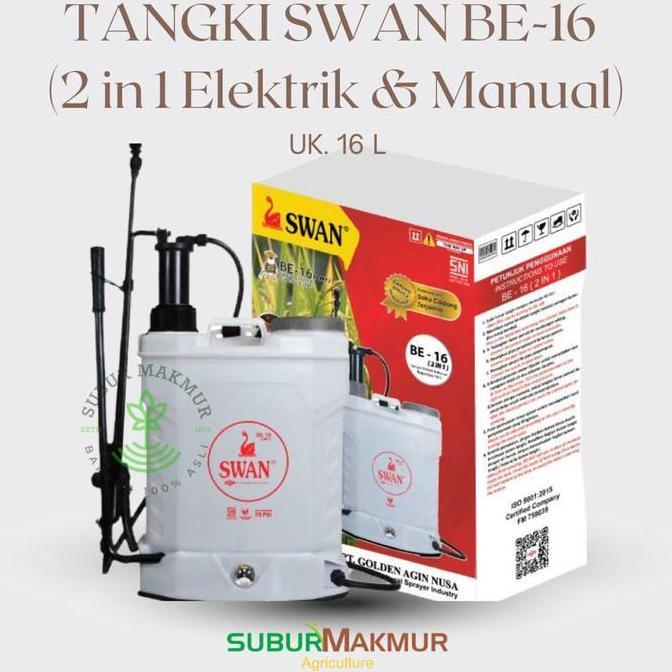 Tangki Semprot SWAN BE-16 2 in 1 (Elektrik dan Manual) Sprayer SWAN BE-16 2 in 1
