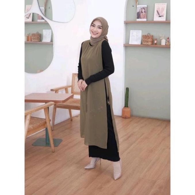 TERBARU  outer sojin vest/outer vest long/outer pesta/outer kondangan/vest long vest/outer polos/out