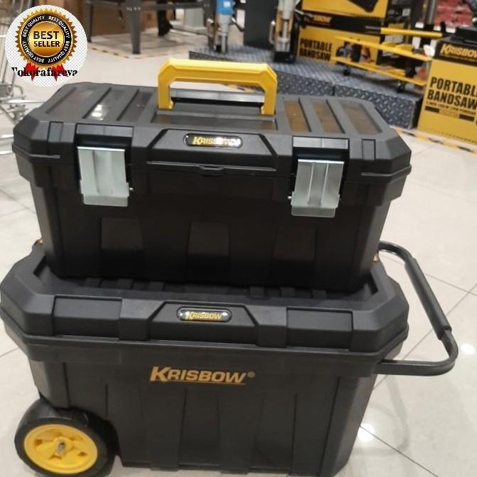 Terlaris Krisbow Kotak Perkakas Tool Box Toolbox Plastik Roller 2In1