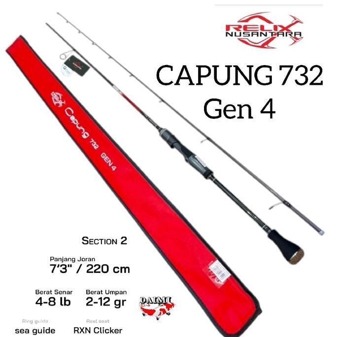 TERBARU - Joran CAPUNG 732 Gen 4 SP 4-8lb 220cm Relix Nusantara Joran Pancing