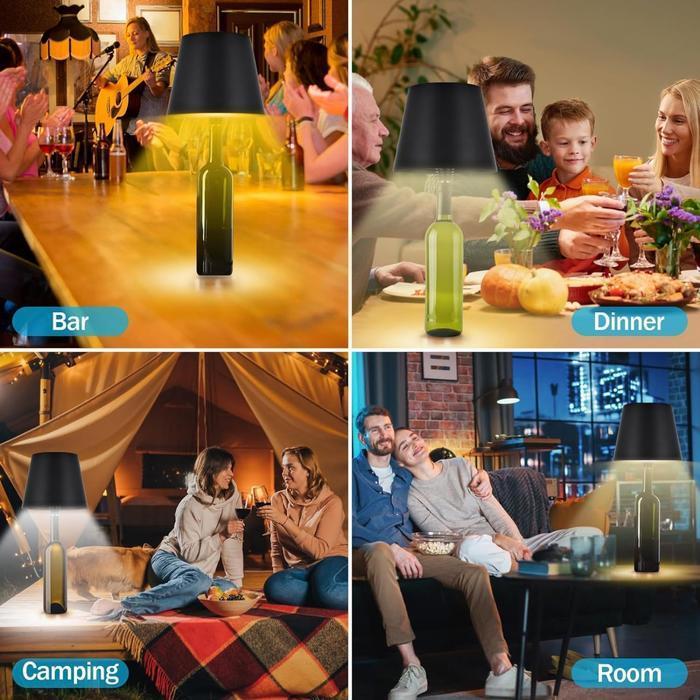 Lampu Meja Botol Wine / Lampu Hias Meja Lampu Touch Control / Lampu Meja Bentuk Botol RGB / Lampu Hi