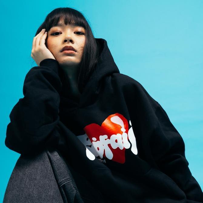 PROMO Roofair Hoodie Boxy Oversized Heavyweight - TypeLove, Hoodie Hitam Pria Unisex Fleece Sweater 