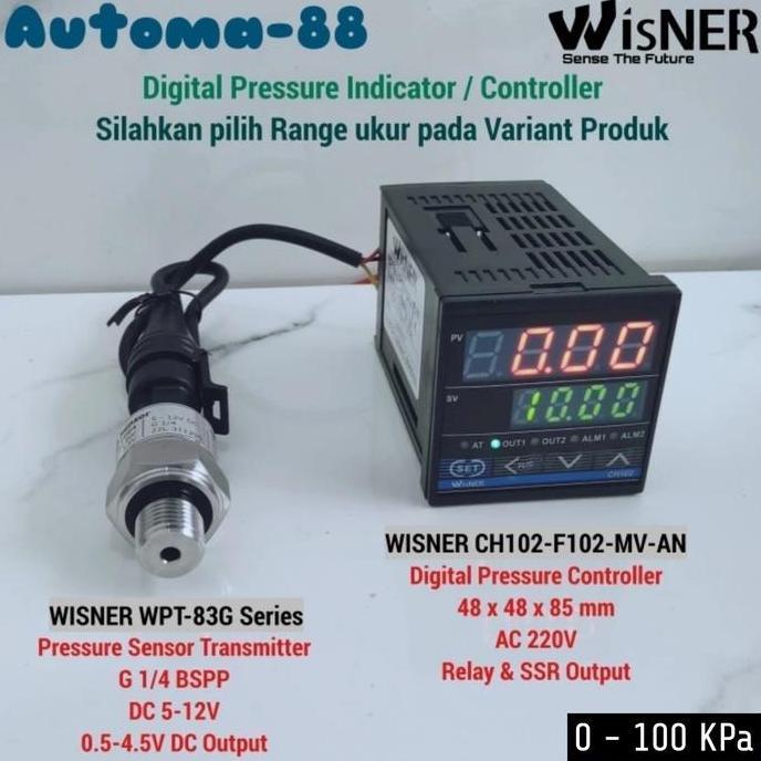 DIGITAL PRESSURE CONTROLLER 0-100KPA 100 KPA PRESSURE INDICATOR 50KPA AT88