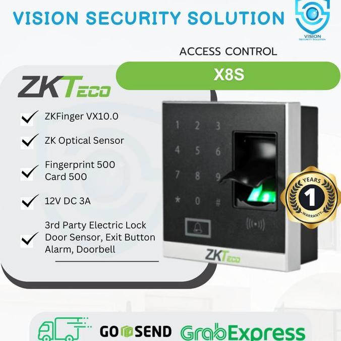 ACCESS CONTROL ZKTECO X8S MESIN AKSES KONTROL PINTU - RESMI ASLI