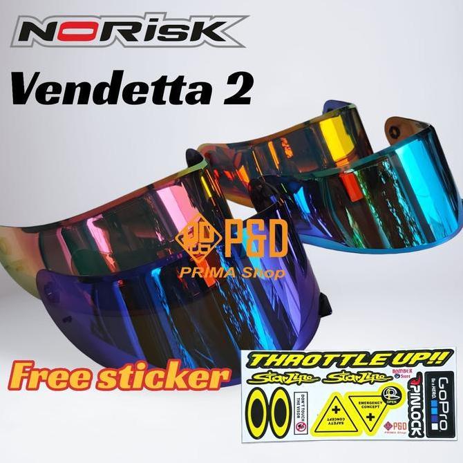 Kaca Helm KYT Vendetta 2 all Size, Visor Kyt Vendetta 2 Flat Visor Iridium