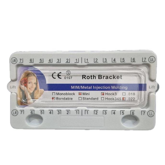 BEHEL GIGI PERAWATAN BRACKET MINI ROTH WITH HOOK SLOT 022 / BRACKET MIM ROTH BONDABLE MESH MULUT