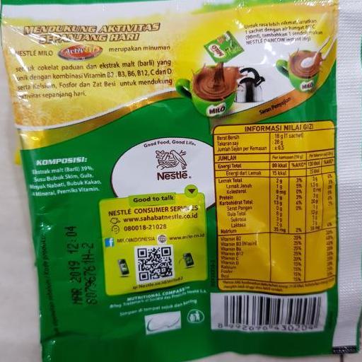 Milky- Susu Nestle Milo Activ Go (10 Sachet X 18 Gr )