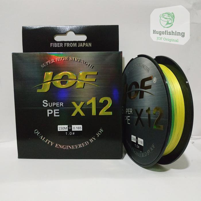 Senar Pancing JOF PE X12 150 Meter Multicolor/Blue/Green/Gray - 12 Serat Bahan PE X12