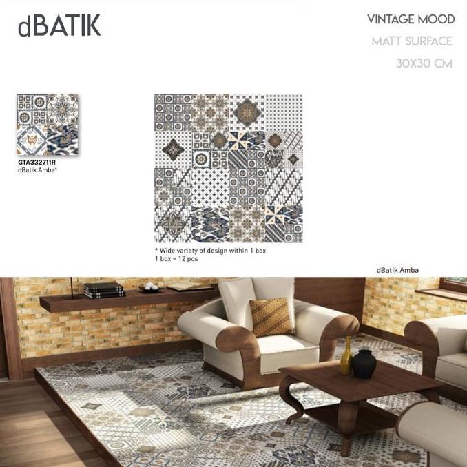 Granit Roman 30x30 dBatik Amba GTA332711R Vintage Batik SR