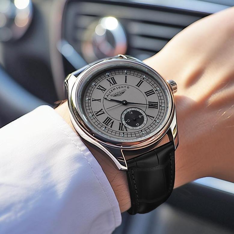 Super Deal Jam Tangan Pria Dengan Skala Angka Romawi Dan Tali Pu, Berfokus Pada Desain Klasik Vintag