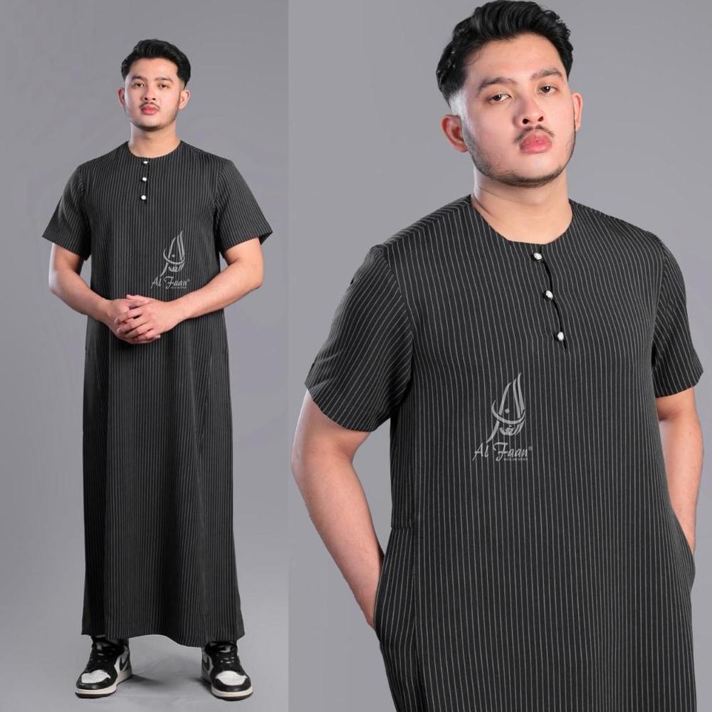 BESTPROMO Jubah Pendek rayyan Slimfit wool Gamis Jubah Pria Muslim semi wool jubah alfaan gamis pria