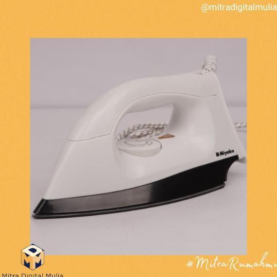 BONUS - Miyako EI1008M Setrika Listrik 395W Alas Anti Lengket Soleplate Non Stick Lapisan Teflon Pel