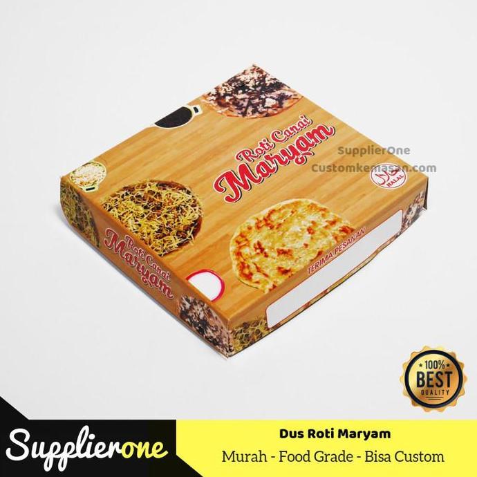 Whatnew- Dus Box Kemasan Roti Maryam, Kotak Roti Canai Maryam, Kemasan Roti