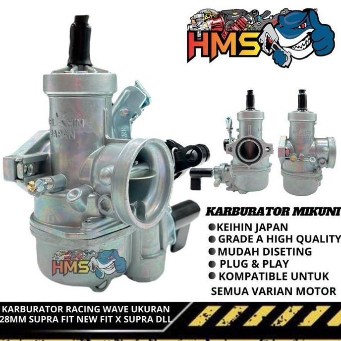 NEW PRICE - KARBU KARBURATOR RACING WAVE 24 28 MM KARISMA SUPRA X 125 LAGENDA ASTREA PRIMA HONDA WIN