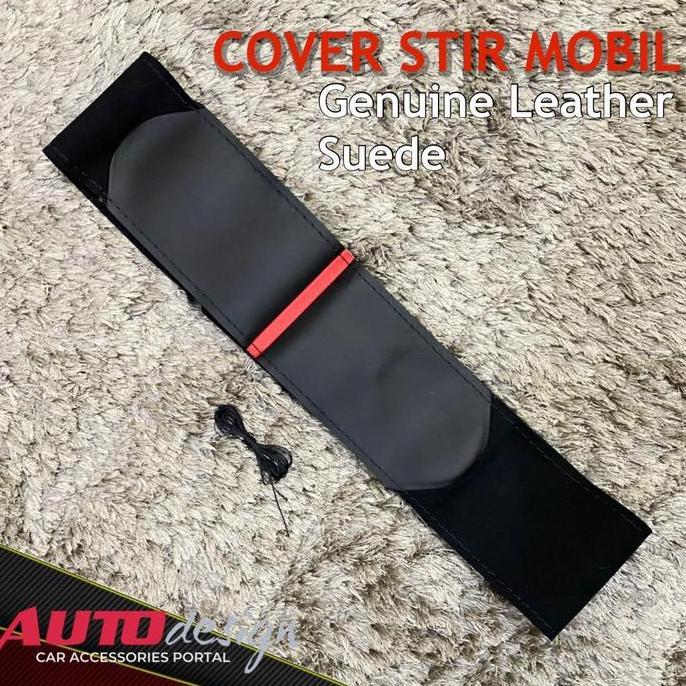 SALE - Sarung Stir Mobil Cover Setir Bahan Kulit Asli dan Suede DIY Jahit