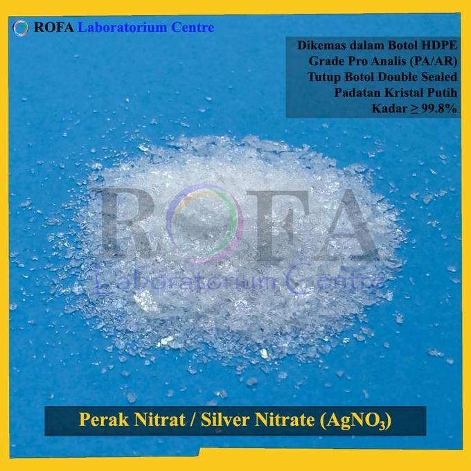 Newcastel- Perak Nitrat / Silver Nitrate / Argentous Nitrate / Agno3 Merck 99.8 Pro Analisis Eceran 