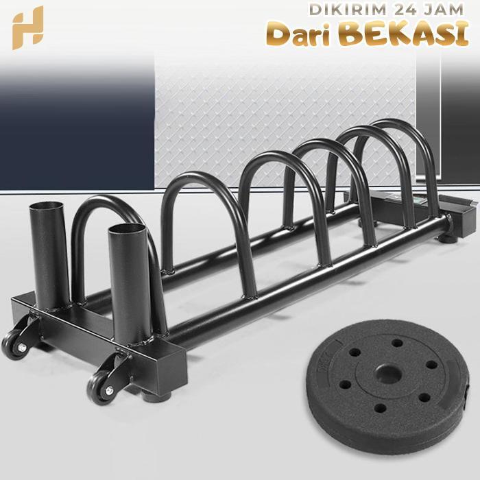 Rak Barbel Dinding Gantung Rak Dinding Barbel Dumbell Olympic Bar Storage