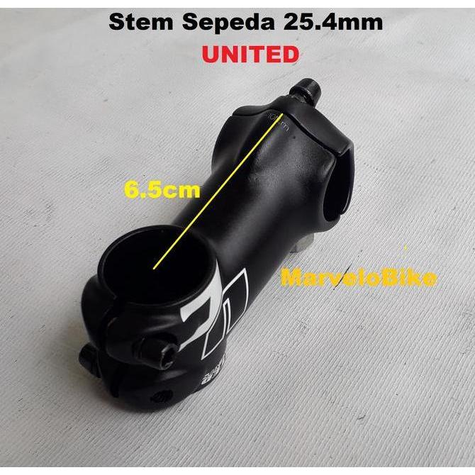 Head Stem Sepeda 25.4mm Standar Merk UNITED Stem Sepeda MTB Fixie Balap UNITED
