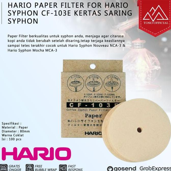 FLASH SALE - HARIO Paper Filter for Hario Syphon (CF-103E) Kertas Saring Syphon