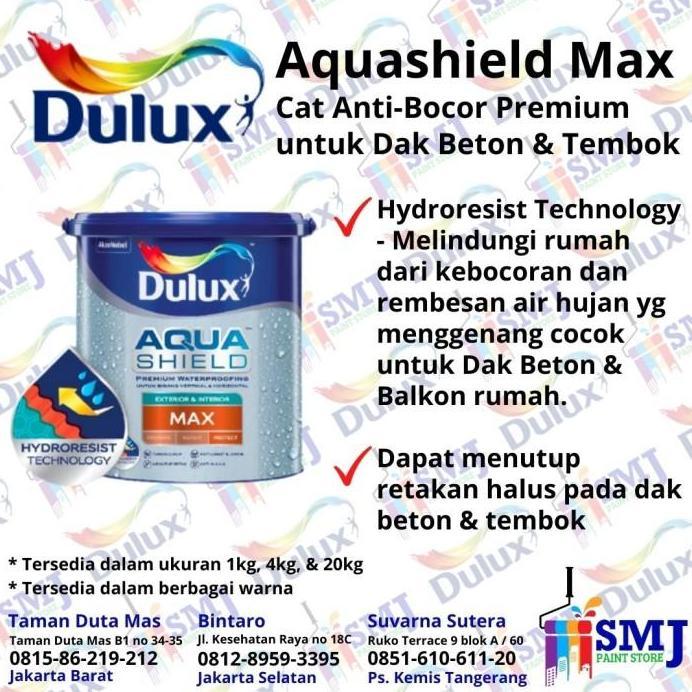 CAT PELAPIS ANTI BOCOR DULUX AQUASHIELD MAX WATERPROOFING 20 KG