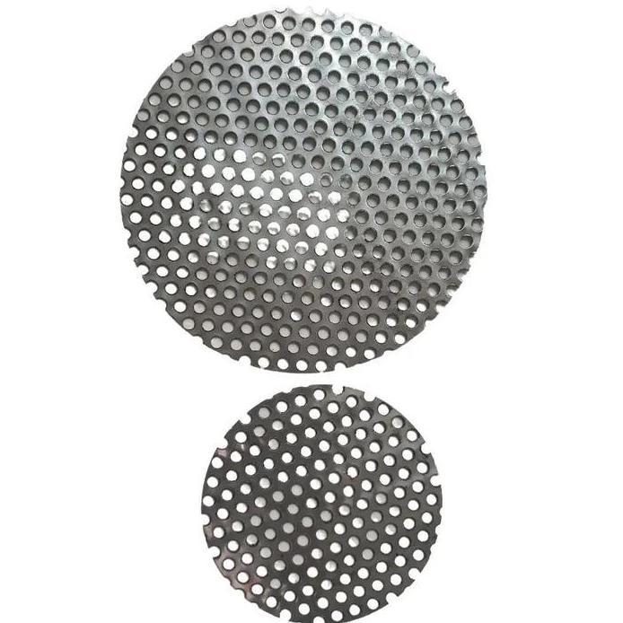 Plat Bulat Peforated Lubang 5mm Tebal 1mm Stainless