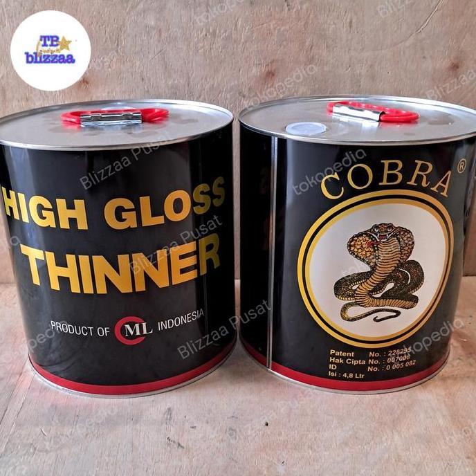 PROMO - Thinner High Gloss Cobra Hitam 5 liter Galon Thiner Cobra Hitam Thiner Cobra Merah Thiner Co