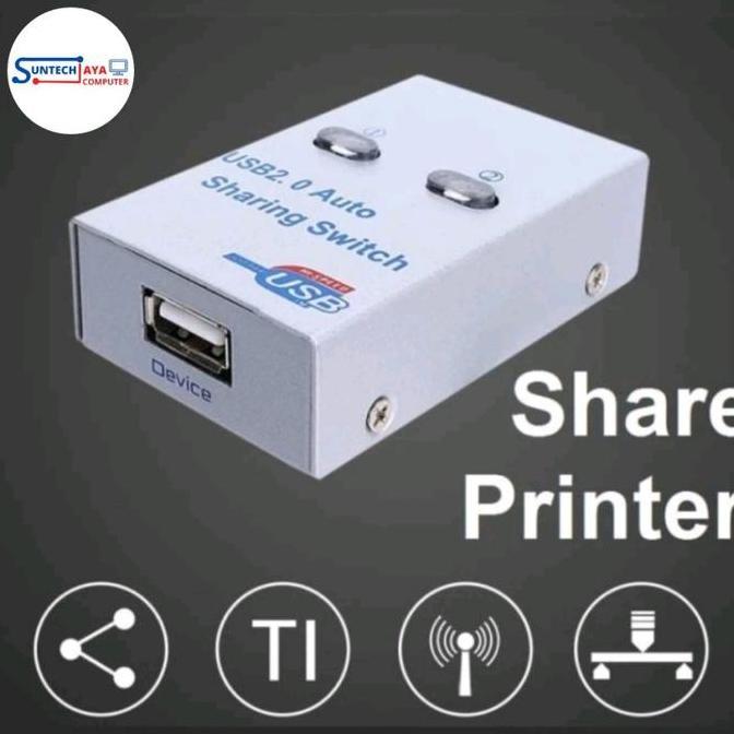 TERMURAH - Auto Switch Printer 2 Port Usb / Sharing Switcher 1-2