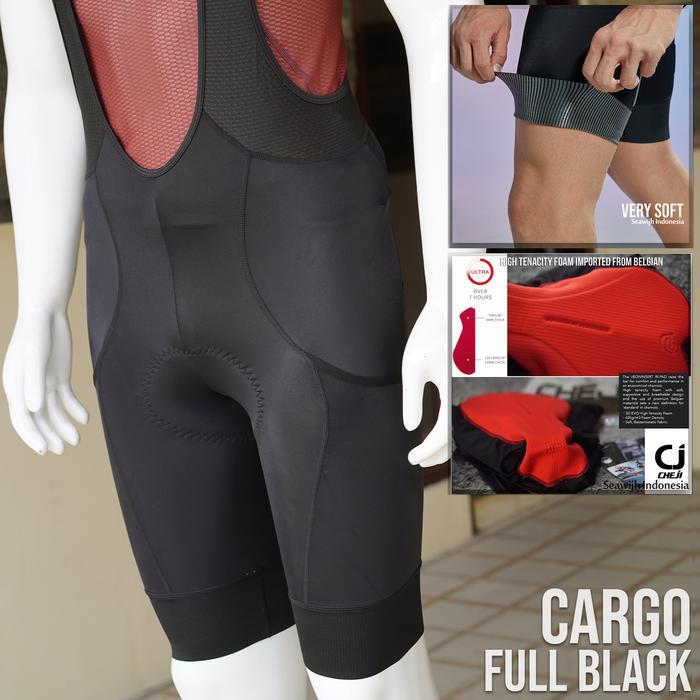 Celana Padding Sepeda Bib Cargo Cheji Pro Race Big Pocket Gravel