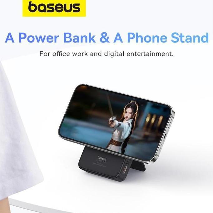 Baseus MagPro 10000mAh Power Bank Magnetik Wireless Hitam/Putih