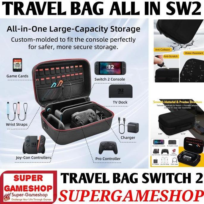 (Best) Travel Bag Nintendo Switch 2 Travel Bag All in One Switch 2 Tas Travel Nintendo Switch2 Trave