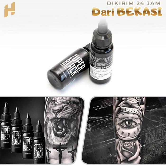 Zuper 1oz Tattoo Ink Tinta Tato Hitam Tinta Super Black Tattoo Ori Tato Pigmen Tinta 30mlml