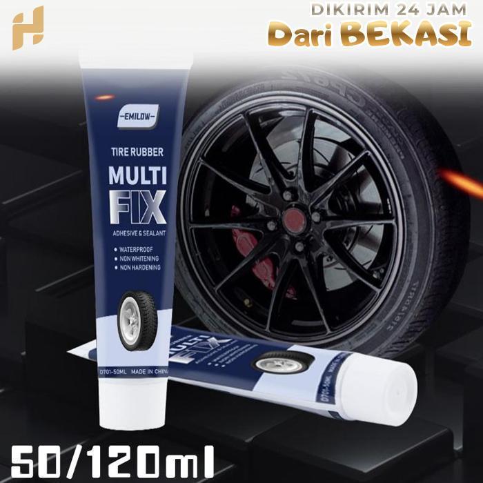 Lem Perbaikan Ban Mobil 120ml Tire Glue Repair Lem Ban Mobil Super Kuat Lem Karet Tambal Ban