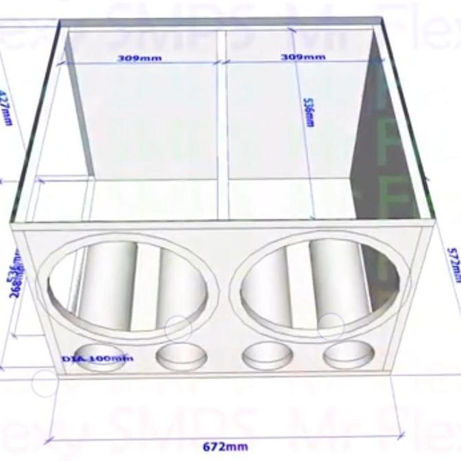 Box Subwoofer - Subwoofer Enclosure 12 Inch Dual Driver