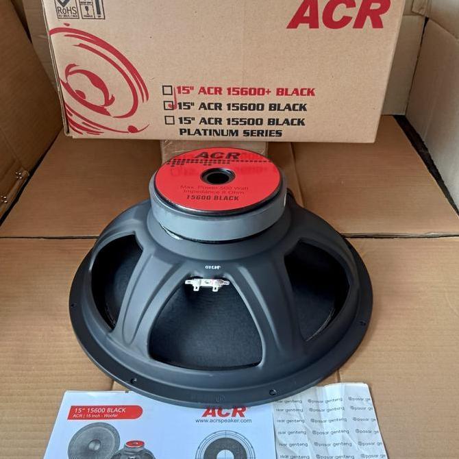 speaker 15inch acr 15600 black 500watt woofer