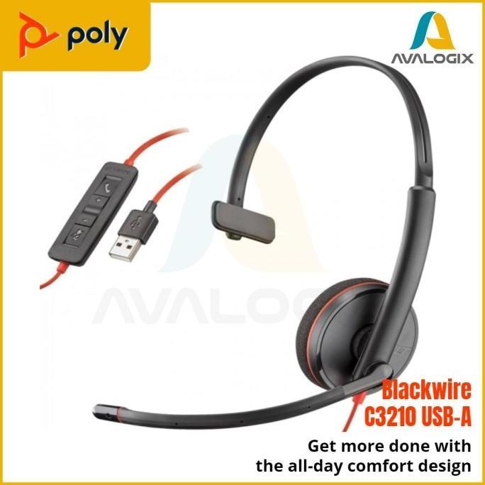 Headset Plantronics Blackwire 3210 C3210 USB-A Non-Promo