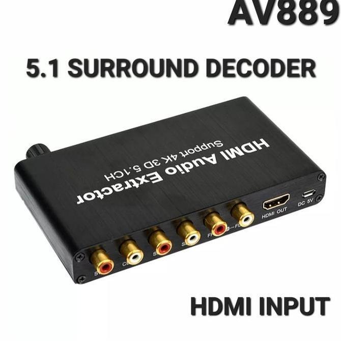 AVPRO AV889 5.1 Digital Audio Decoder Surround AC3 DTS Converter HDMI
