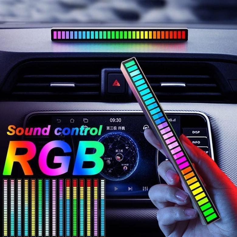 Led bar lampu equalizer audio spectrum sensor suara RGB music strip Spectrum Battery